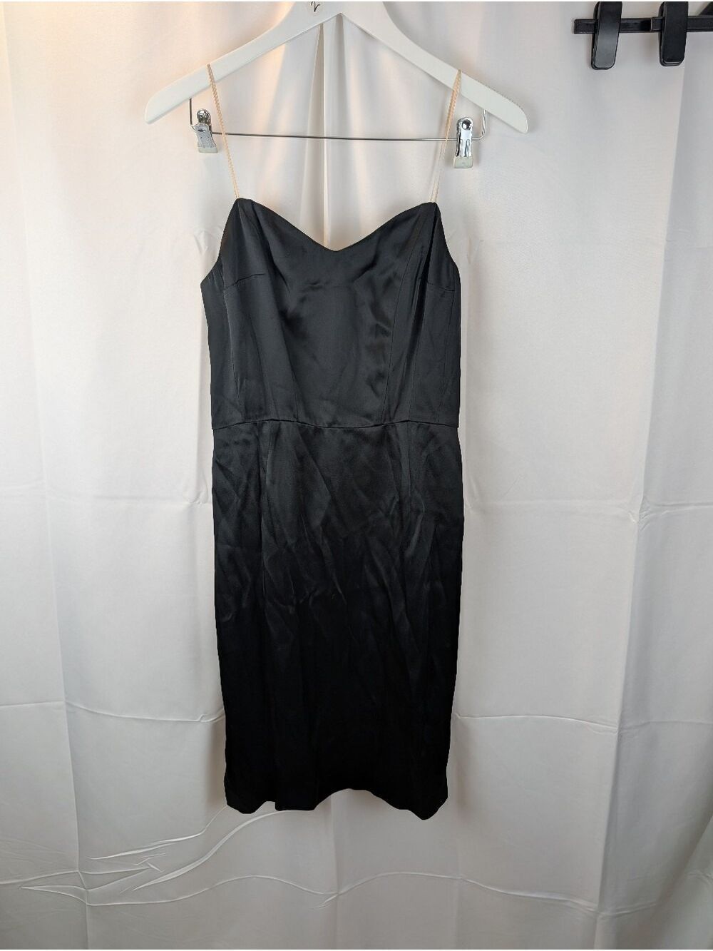 Maison Margiela 2020 Black Silk Satin Midi Dress S51CU0198 IT 40 US 4 BNWT